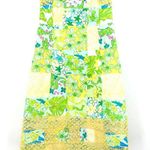 Lilly Pulitzer size 0 strapless sleeveless sun dress patchwork yellow green blue Photo 0