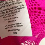 BECCA by Rebecca virtue BECCA Color Play Pink Crochet Plunge One Piece Swimsuit Size Medium Photo 12