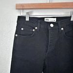 ZARA | Deep Black "The 90s Full Length" Straight Leg High Rise | Size 4 Photo 4