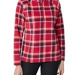 Eddie Bauer Plaid Fleece Quarter Zip Sweatshirt Photo 0