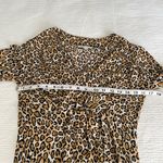 Animal print Leopard cheetah faux wrap top XS Brown Photo 5