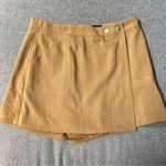 Lulus Lulu’s Keeping Things Casual Camel Faux Wrap Skort Size Large Shorts Skirt Photo 13