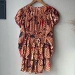 Ulla Johnson  Oni Garden Rose Floral Silk Tiered Puff Long Sleeve Mini Dress Sz 0 Photo 7