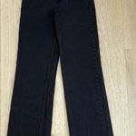 ZARA Jeans Raw Hem Size US2 Dark Brown Photo 0