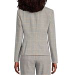 KASPER Plaid Notch Lapel Long Sleeve Flap Pocket Coordinating Two Button Jacket Gray Size 16 Photo 3