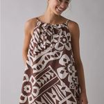 Urban Outfitters  BDG Eva Tie Front Ruched Strap Trapeze Mini Dress Brown NWT Med Photo 1