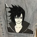 Naruto sasuke kakashi anime custom oversized baggy denim jeans size 29 Blue Photo 3