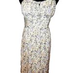 Hollister Floral Side Slit Midi Yellow Green Dress SZ S Feminine Fairycore Girly Photo 0