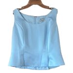 Chico's Blue Fitted Peplum Sleeveless Blouse Photo 0
