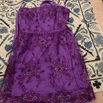 Lucy in the Sky  Floral Mesh Dress in Purple L Photo 5