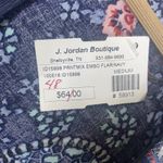 Flying Tomato NWT Dress Womens M Blue Boho Floral Bell Sleeve V-Neck Hippie 70s Photo 5