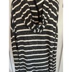 Jones New York NWT  Black White Striped Tunic Hoodie Dress Pocket Woman’s Sz XL Photo 6