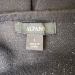 Alfani Women's Black Sweatshirt with Metallic Flowers Size L Photo 2
