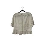 Frame  Broderie Anglaise White Ruffle Eyelet Blouse in Blanc Photo 7