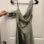 Hello Molly  Slip Into Elegance Satin Mini Dress | Sage  Photo 3