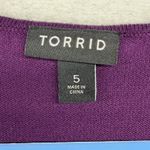 Torrid  Purple Knit Dress Plus Size 5X Criss Cross V‎ Neck 3/4 Sleeve Photo 3