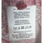 Maeve Anthropologie Pink and White Leaf Patterned Babydoll Tank Top Photo 4