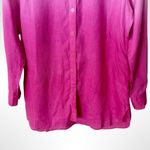 Bella Tu Pink Ombre Linen Button Down Shirt Large Romantic Boho Indie Coastal Size M Photo 3