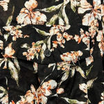 Ralph Lauren Lauren Courtenay black with pink floral design top size small Photo 4