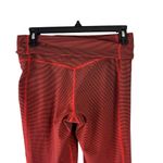 Nike Women's Size Small Orange Pin Striped Fold Over Waistband Capri Leggings Photo 3