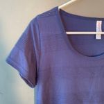 LuLaRoe  Classic T T-Shirt Solid Blue Gray Textured Photo 2