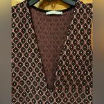 ZARA Trafaluc Geometric Sleeveless Plunging Deep V-Neck Mini Dress Size Small Photo 2