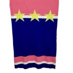 Love moschino  Rare Bright Blue Knit Logo Yellow Stars Sleeveless Maxi Dress 6 Photo 6