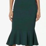 Zenana Outfitters 🆕 Hunter Green Mermaid-Hem Mid Skirt L🆕 Photo 1
