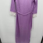 Frederick's of Hollywood Vintage Purple Nylon Lace Long Robe Coquette Medium Photo 8