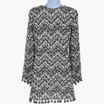 Ramy Brook NWT  Cassie Crochet Knit Boho Mini Dress | Sz Small | Black & Silver Photo 11