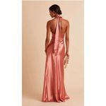 Birdy Grey NWT monica halter maxi dress shiny satin terracotta Womens Size XXL Photo 2