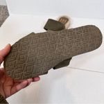 Haute Hippie  Green Faux Suede Slip On Espadrille Sandals Women’s 8 Beachy Shoes Photo 3