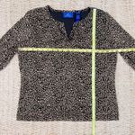 JH Collectibles Women’s Leopard Print Nylon Mesh Stretch 3/4 Sleeve Top Size L Black Size L Photo 5