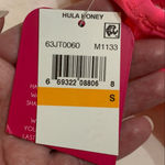 Hula Honey Bright Pink Chevron Flounce Bikini Swim Top Small Photo 7