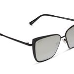 DIFF eyewear DIFF Matte Black Grey Mirror Sunglasses Photo 1