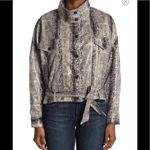 BLANK NYC Snake Print Faux Leather Here I Go Again Crop Jacket
Size Large NWT Photo 3