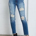Revice Denim Revice uptown high rise rigid denim distressed jeans with fringed hem size 30 Photo 1