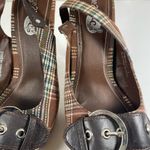 Rue 21  Brown & Teal Pin Stripe Open Toed Heels Photo 9