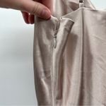 Birdy Grey ‎ Lisa Shiny Satin Cowl Neck Sleeveless Midi Dress in Taupe Sz L NEW Photo 6