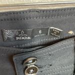 prAna  Pants Size 6 Halle Straight Leg Cargo Coal Black Convertible Women Photo 4