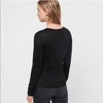 ALLSAINTS  Limera Long Sleeve Wrap Front Top Size Large in Black Photo 3
