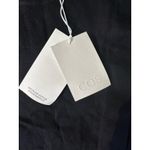 COS NWT  Draped Denim Top Black Womens US 10 Padded Shoulder Long Sleeve Blouse Photo 7