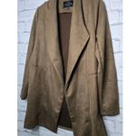 Haute Monde NWT brown Faux suede blazer coat size Small. Photo 2
