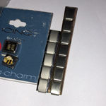 Stainless Steel Stretchy Square Charm Bracelet Assorted Charms Bracelets Links Silver Photo 2