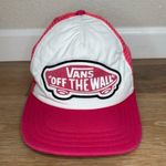 Vans Off the Wall Women's Pink White Snapback Hat Photo 0