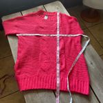 Aerie Womens Sweater Size XS Neon Pink Oversized Loose Weave NEW Photo 5