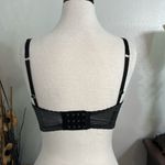 Victoria's Secret Victorious Secret Unlined Balconet Sheer Black Shimmer Bra‎ Size 32DD Photo 4