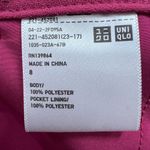 Uniqlo Drape Flared Pants Womens 8 Fuchsia Red Front Back Pockets Zip Classic Photo 2