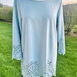 Dennis Basso Luxe Crepe Laser Cut Top Photo 0