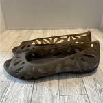 Crocs  Adrina Flats Bronze Jelly Slip-On Open Toe Cut Out Shoes Size 7 Y2K Photo 2